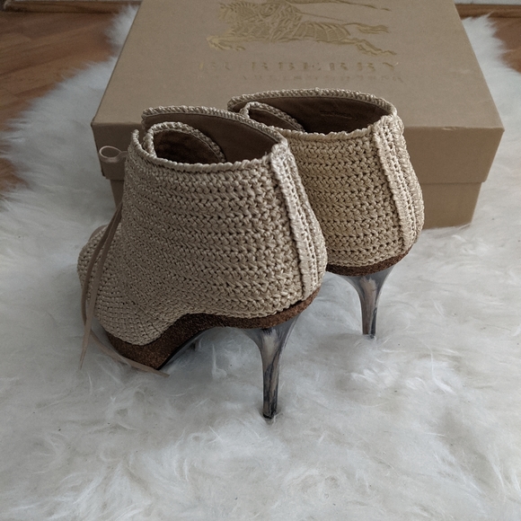 Burberry Darfield Crochet Peep Toe Booties - Picture 11 of 16